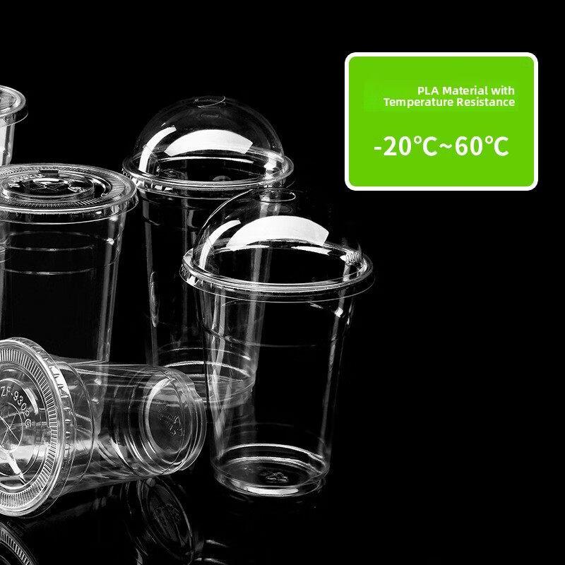 ZISIZ Disposable PLA Transparent Cold Drink Cup