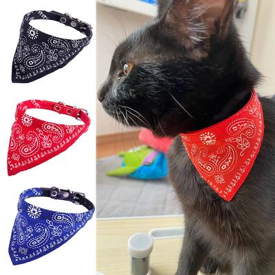 Ayarlanabilir Evcil Hayvan Yavru Kedi Atkısı Bandana Yaka Boyun Atkısı Küçük Köpekler Yavru Kedi Tükürük Havlusu PU Yaka Üçgen Bandajlı