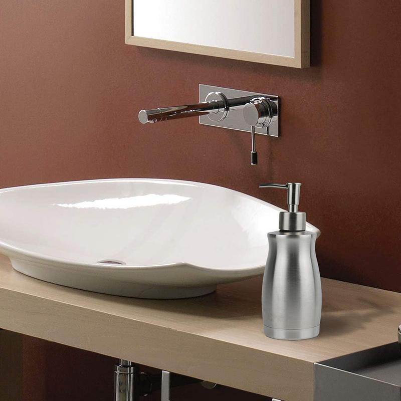 Soap Dispenser 400ml Kitchen Bathroom 304 Stainless Steel Countertop Soap Dispenser Leak Resistant Hand Soap Pump Soap Dispenser