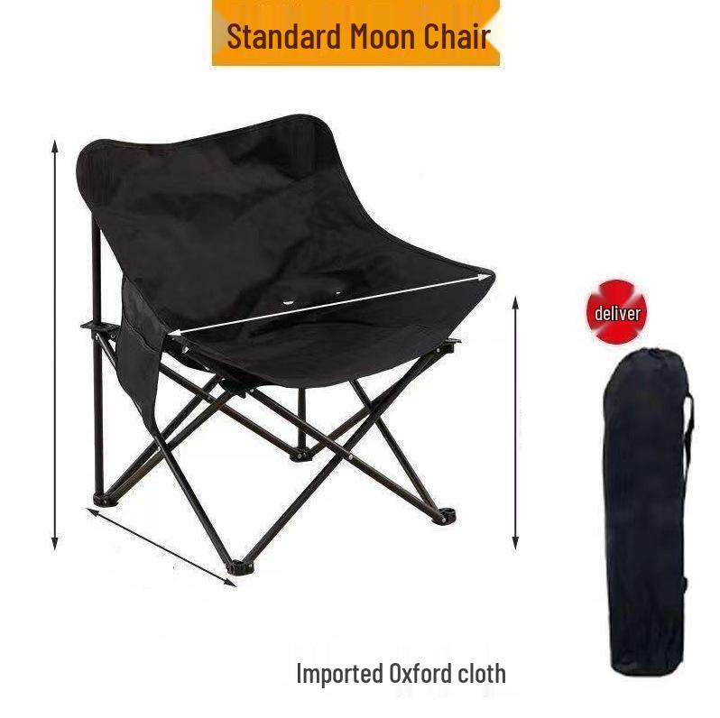 Portable Germany Outdoor Moon Chair: Folding Camping Fishing Picnic Stool with Backrest