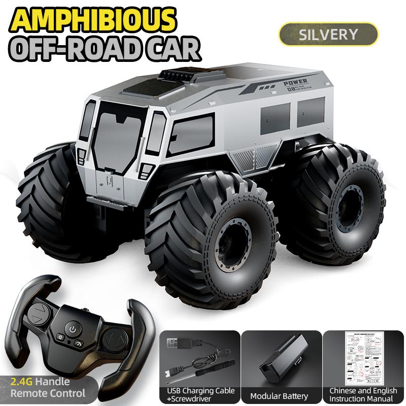 Q210 Amphibious Waterproof Rc Car Dual Control 4WD Off-road Remote Control Vehicle 2.4G Electric Climbing Crawler Toys for Kids