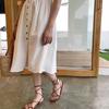 With Strap Sandals for Women Open Toe Outdoor Summer 2025 Flat Rubber No Heel Footwear Flip-flops Beach Ladies Shoes Roman Style