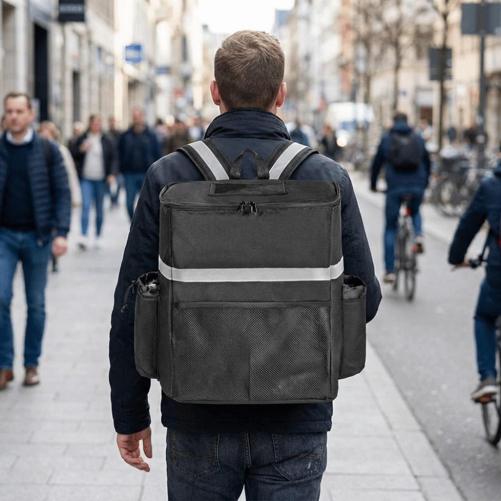 Large Capacity Commercial Delivery Box 35L Thermal Storage Backpack Food Storage Cooler Bag BBQ