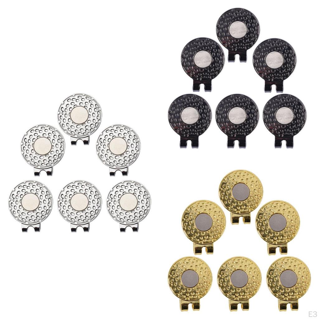 6 Golf Hat Clips for Marking , Suitable Gloves and Visors