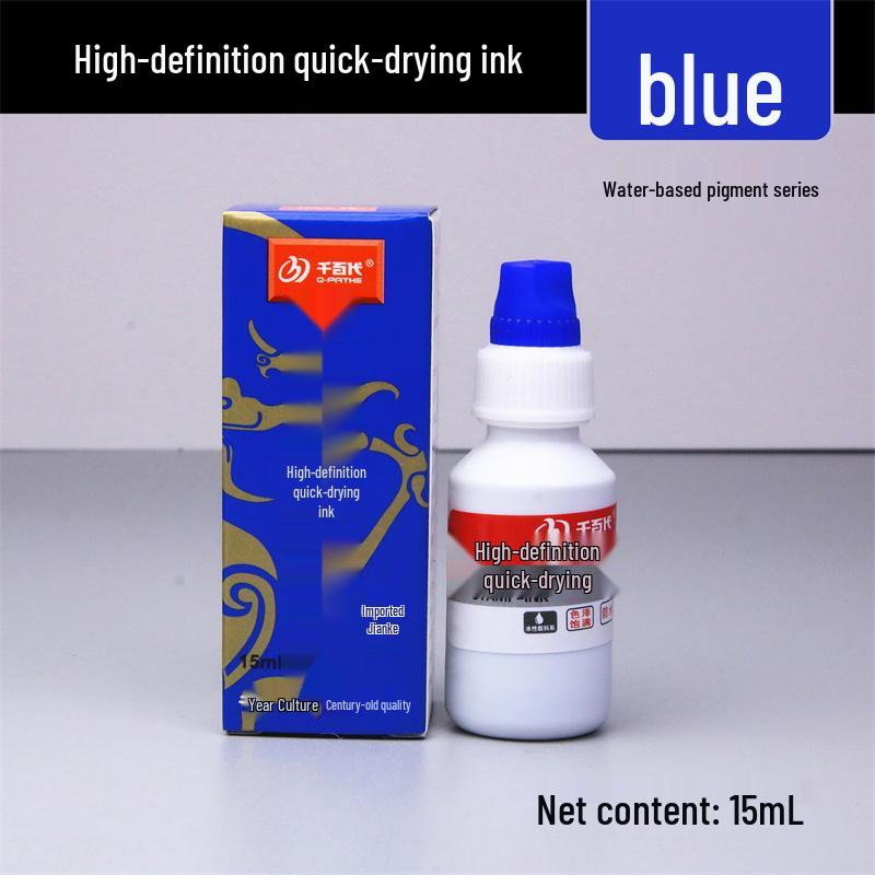 Quick-Dry Dual Ink Pad: Red, Blue & Black - Square & Round Options for Office, Oil & Water-Based Stamping