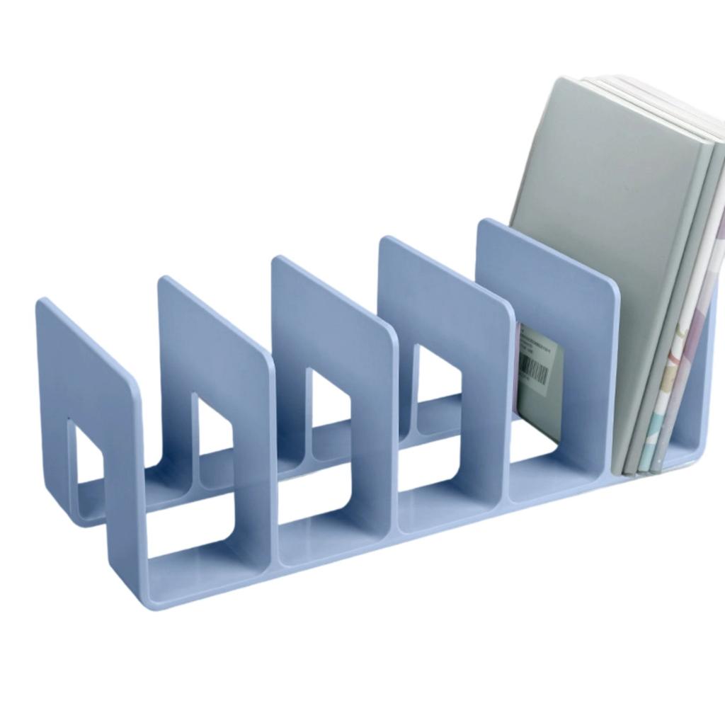 Acrylic Bookends Reading Shelf Book End File Sorter Book Storage Stand File Organizer for Book Magazines