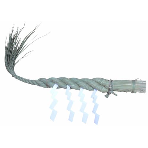 Shimenawa for Shinto Altar, 2 Shaku (60cm), with Gohei (sacred Wand) Made from Unpicked Straw