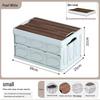 2025 Large-Capacity Multifunctional Wood Grain Folding Storage Box for Outdoor Camping