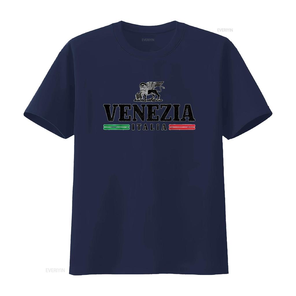 T-shirt da uomo Venezia Italia Vintage Venice Italy Souvenir Bandiera Italiana Bianca L vintage Lavata Elasticizzata streetwear