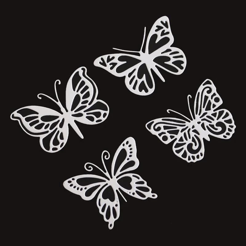 4Pcs Butterfly Metal Dies for Scrapbooking Embossing Cards Making DIY Paper Crafts Decor Stempel Cutting Tool