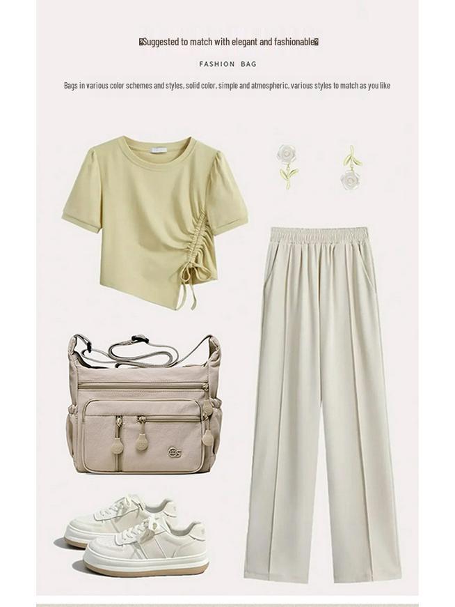 Korean Style Women's Washable Fashion Bag - Large Mommy Shoulder, Travel Backpack, Casual Crossbody