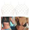 Mesh Body Chain Handmade Chest Chain Sexy Beach Bikini Bra Chain Harness Belt Body Accessories for Women and Girls