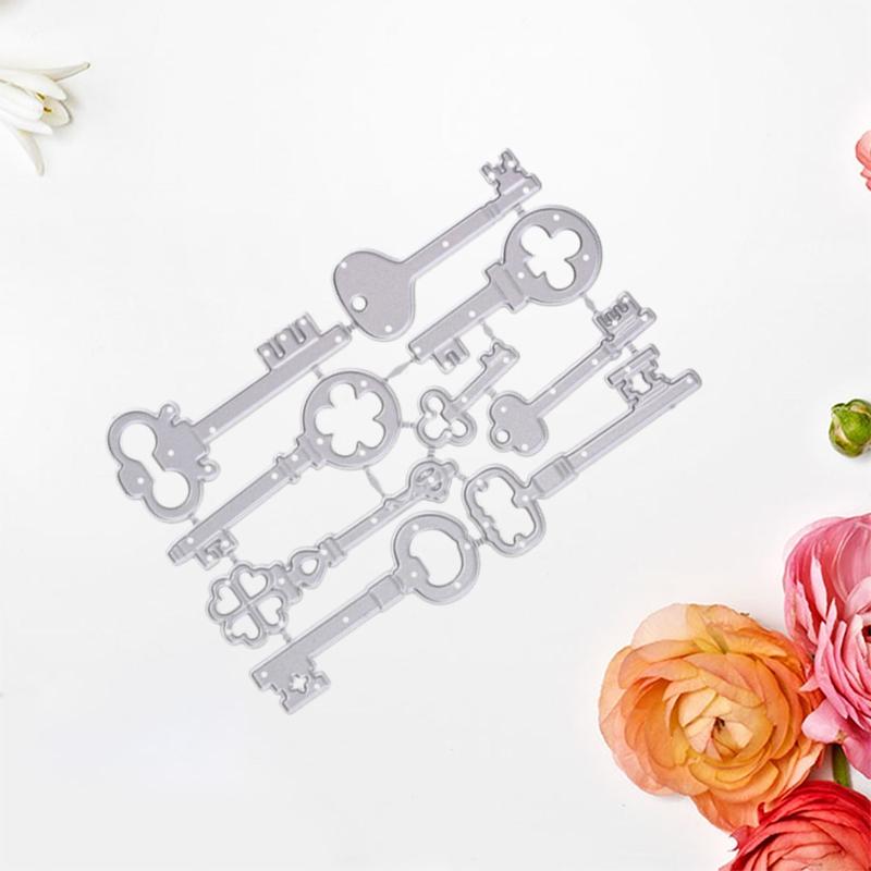 Key Shape Cutting Dies Scrapbooking Templates Carbon Steel Die Cut Templates for Card Making Packaging