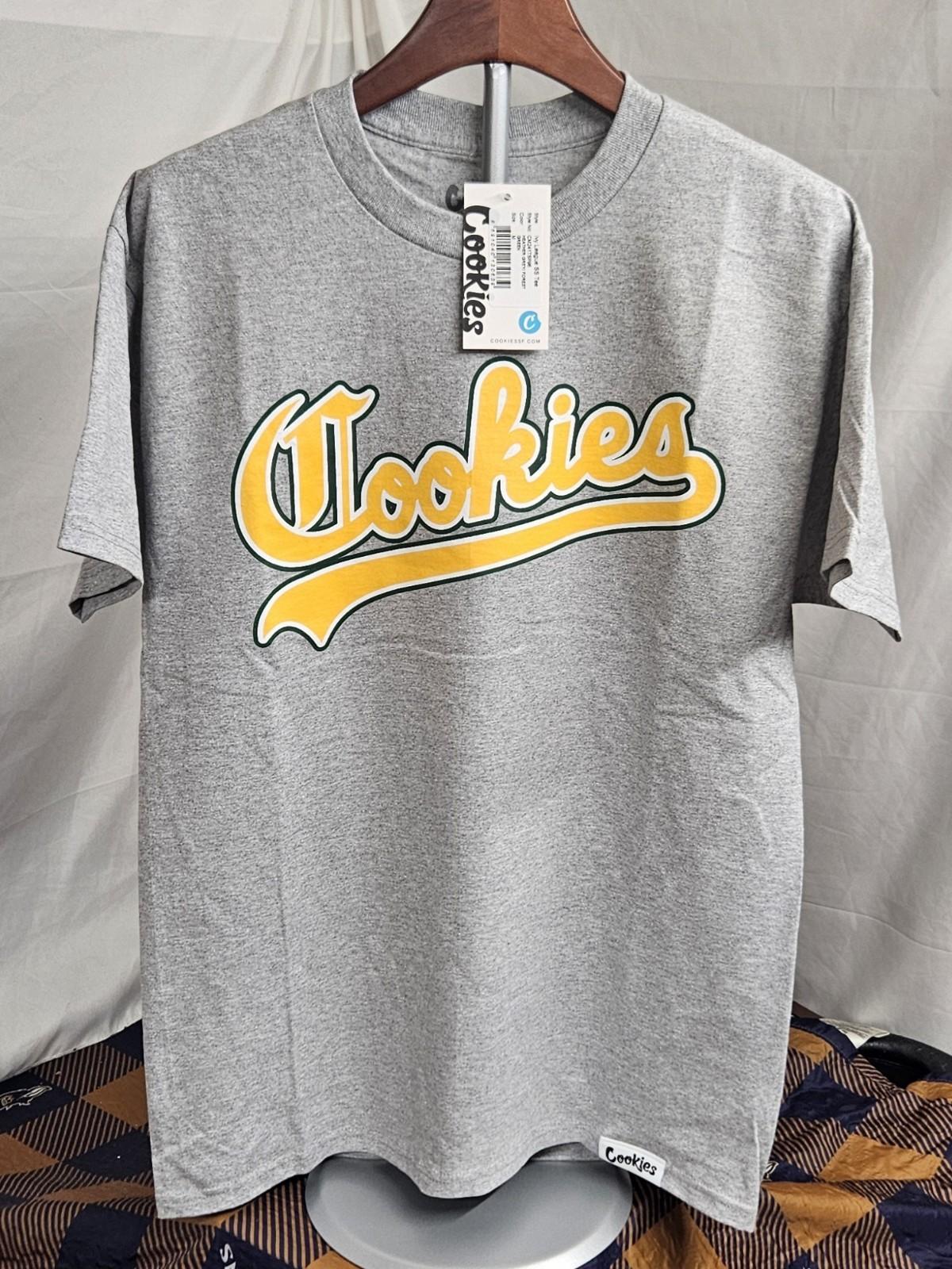 Men s Cookies Ivy League SS Graphic Size Medium Gray Unisex T-Shirt S