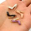 4pcs Oil Dripping Charms Pendant 14x16mm High Heels Shoes DIY Jewelry Making Supplies for Keychain Necklace Bracelet Findings