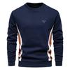 Gant Embroidered Autumn New Men's Long Sleeved Patchwork Hoodie Men's Casual Slim Fit Round Neck Sports Pullover