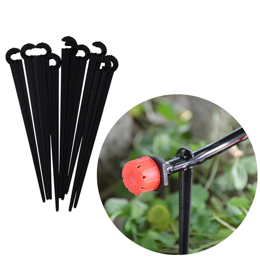50-100PCS Durable 1/4'' C-type Hook Fixed Stem Support Holder Stakes for 4/7mm Hose Flowerpot Drip Irrigation Fitting Greenhouse