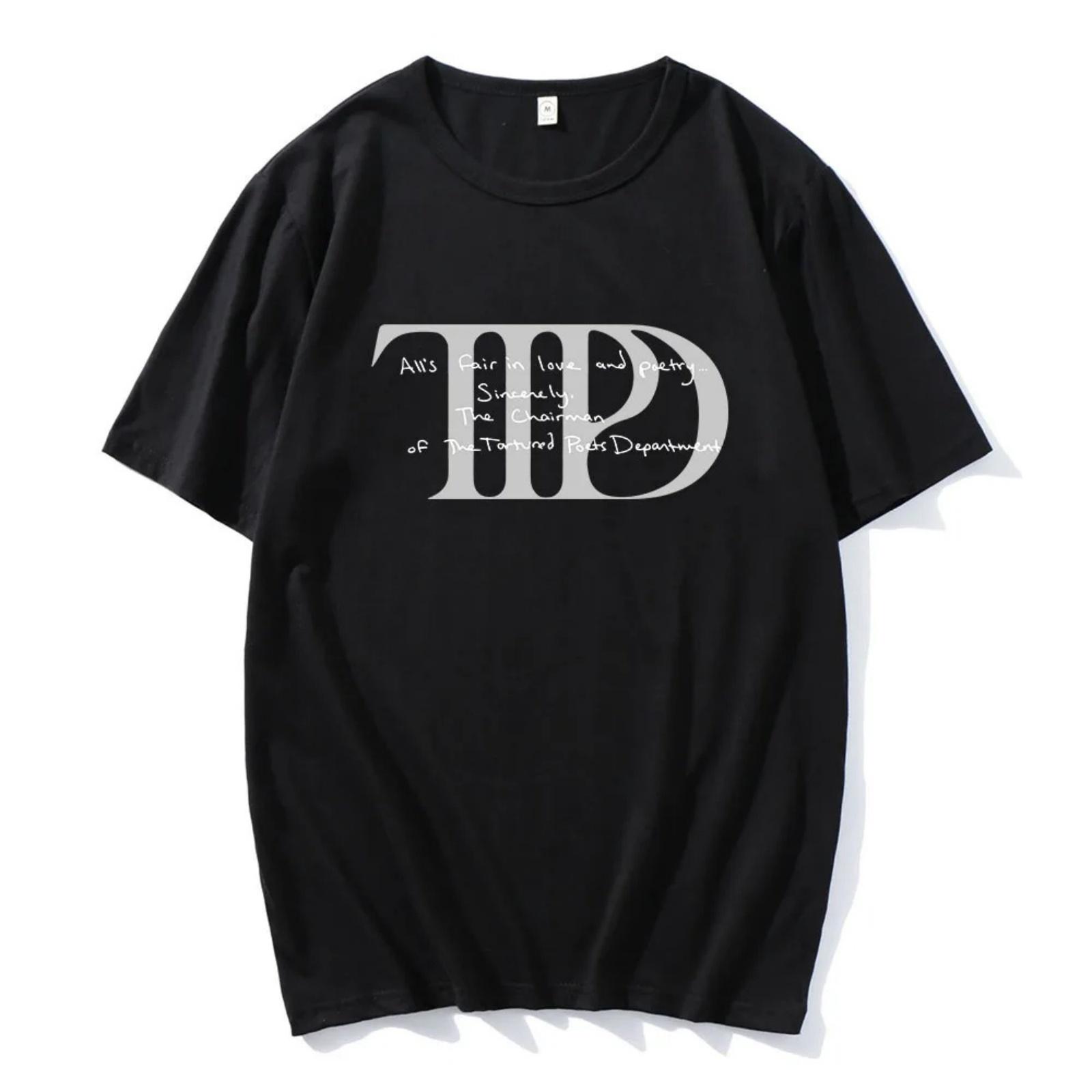 

Album The Tortured Poets Department TTPD T-shirts ShortSleeve Summer Cotton Tee-shirt Women Men Hip Hop Streetwear Camisas Print XXXXXL різнокольоровий