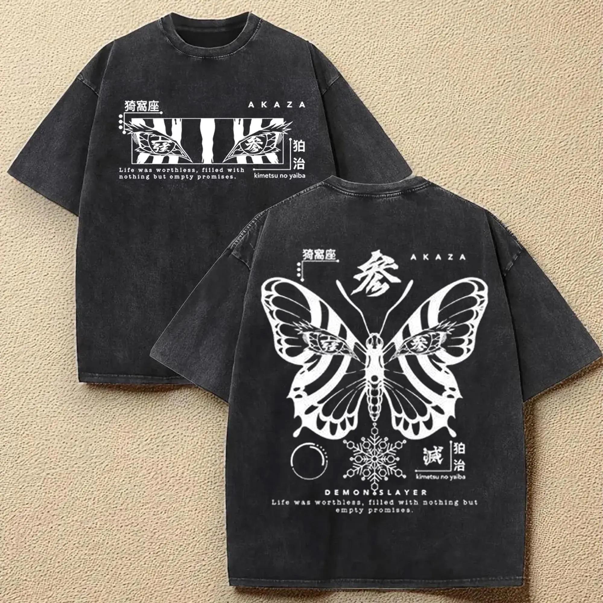 

Anime Demon Slayer Blade Komatsu Unisexs Extra Large Washed Tshirt Suitable for Both Unisex and Women in Spring and Summer L
