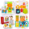 Toddler Toys Age 1-2, Musical Montessori Busy Board, Early Educational Toys for 1-2 Year Old, Motor Skills Developmental Toy, Toddler Travel Toy,