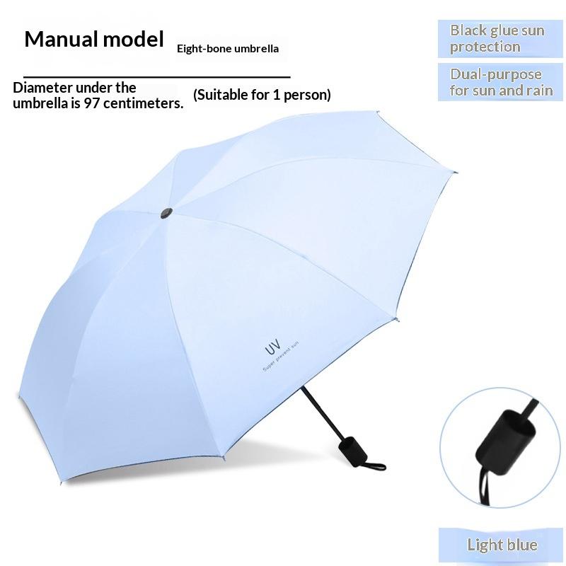 

Triple-Fold Thickened Sun Protection Umbrella Forest-Style Sun Umbrella With Uv-Protected And Thickened Rain Umbrella F