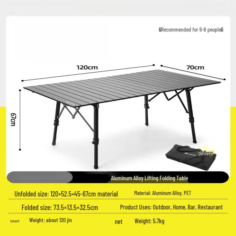 ZISIZ Outdoor Portable Folding Camping & Market Table