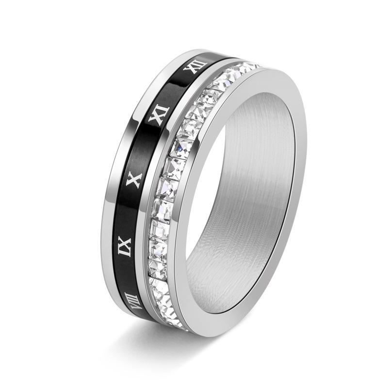 Personalized Matte Titanium Steel Rotatable Ring – Unisex, Fashionable Couple Jewelry, Ins Style