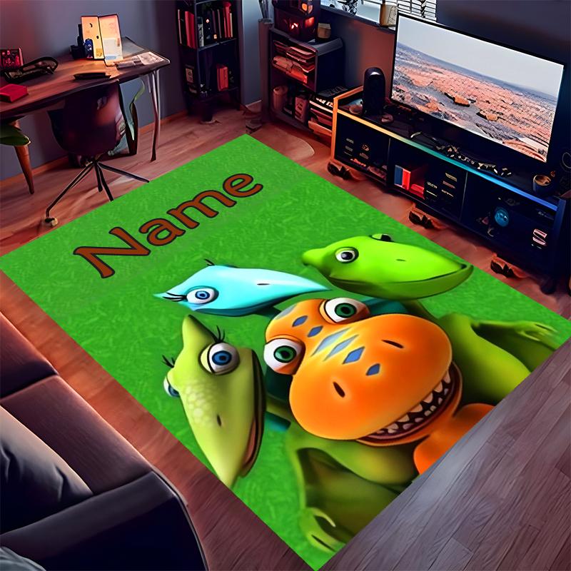 Custom Personalization Dinosaur Train Print Area Rug - Soft, Washable Non-Slip Indoor Mat,Living Room,Home&Office Decorative Rug