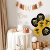20 Pcs Happy Graduation Decorations Black Gold Confetti Balloon For Congratulation School College Graduation Party Grad Gift