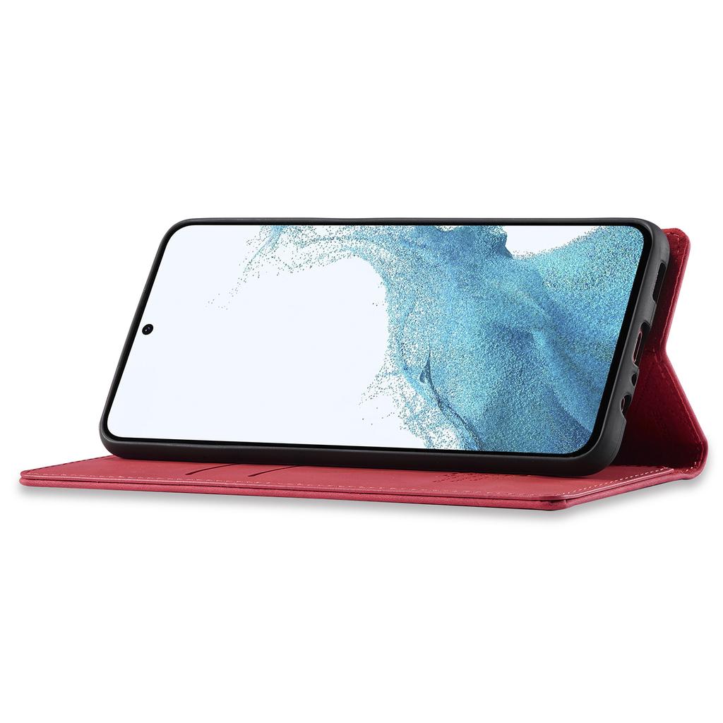 LC.IMEEKE Magnetic Closure Phone Case For Samsung Galaxy A14 4G/5G,PU Leather Cell Phone Cover Wallet Stand