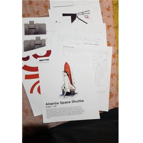 2024 1/150 Scale Paper Space Shuttle Atlantis Passenger Ship Model Simulation DIY Ship Model Collection Gift (Unassembled Kit)