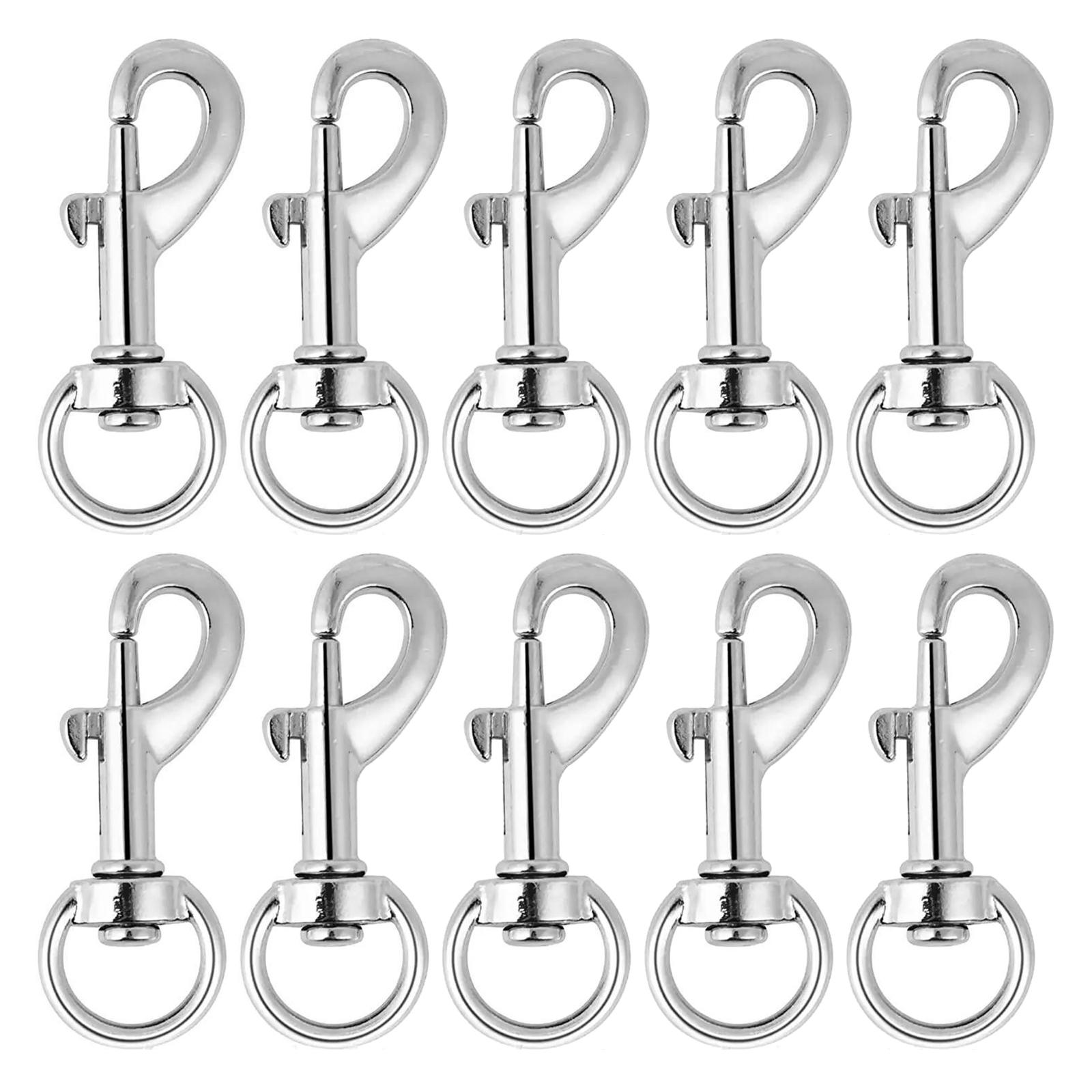 

10-Pieces Claw Clasps Secure Closure Bag Carabiners with Swivel Joints for Keychains DIY Keychain Bracelets Clasps 1