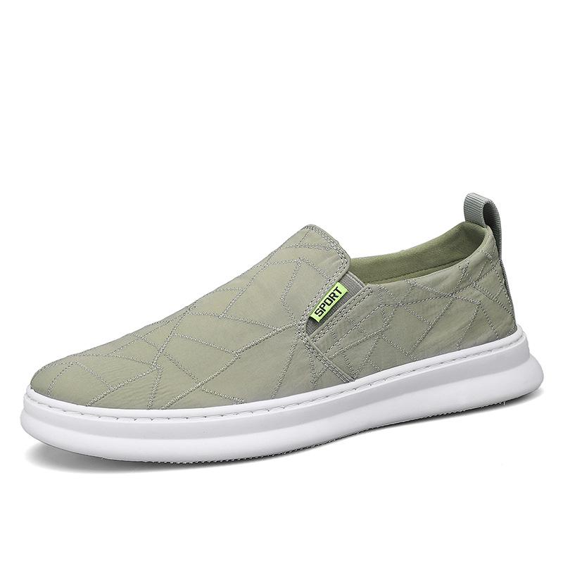 Men s Breathable Ice Silk Slip-On Low-Top Casual Shoes 41 зелёный