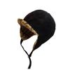 Leopard Print Doublesided Leifeng Hat For Winter Warmth And Windproof Protection For Women