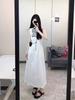 Sleeveless dress women's summer new niche design sense slim foreign style a word casual temperament long skirt