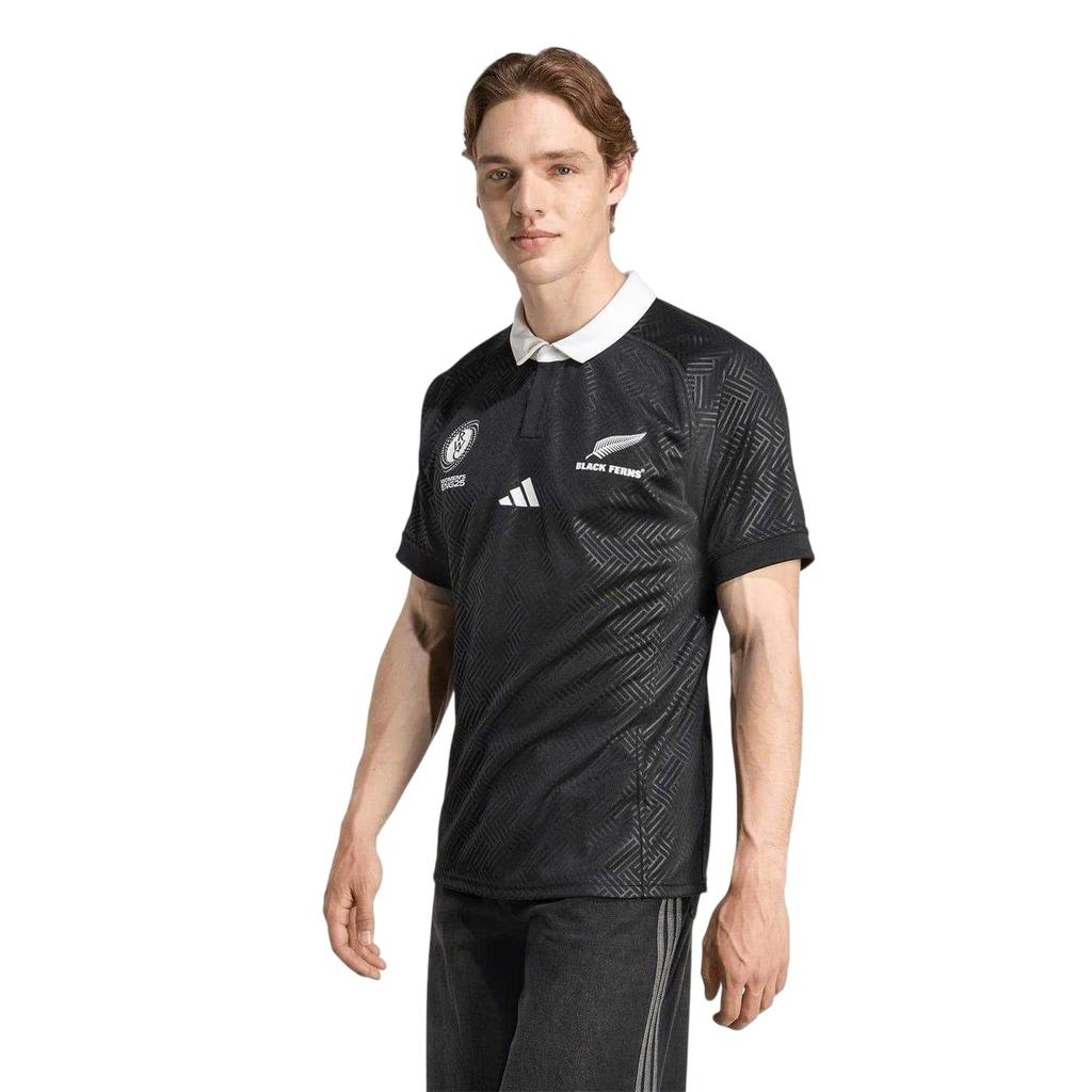 Adidas Mens 2025 Black Ferns Rugby Jersey