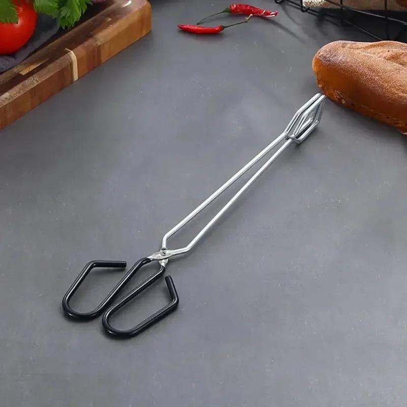Outdoor-Kohlenklemme, Eisen verlängerte Kohlenklemme tragbare Grillkohlenklemme Feuerzange Edelstahl lange Zange Feuerzange