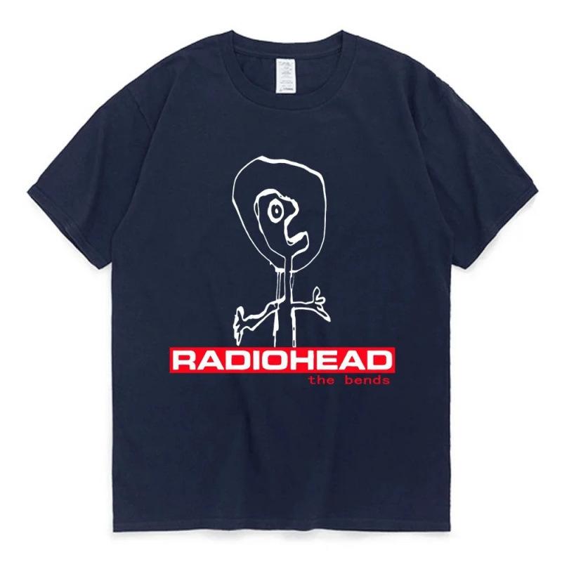 Fashion Women s T-Shirt Radiohead as curvas camisetas gráficas 90s vint S темно-синий