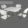 OEING Folding Square Table Set