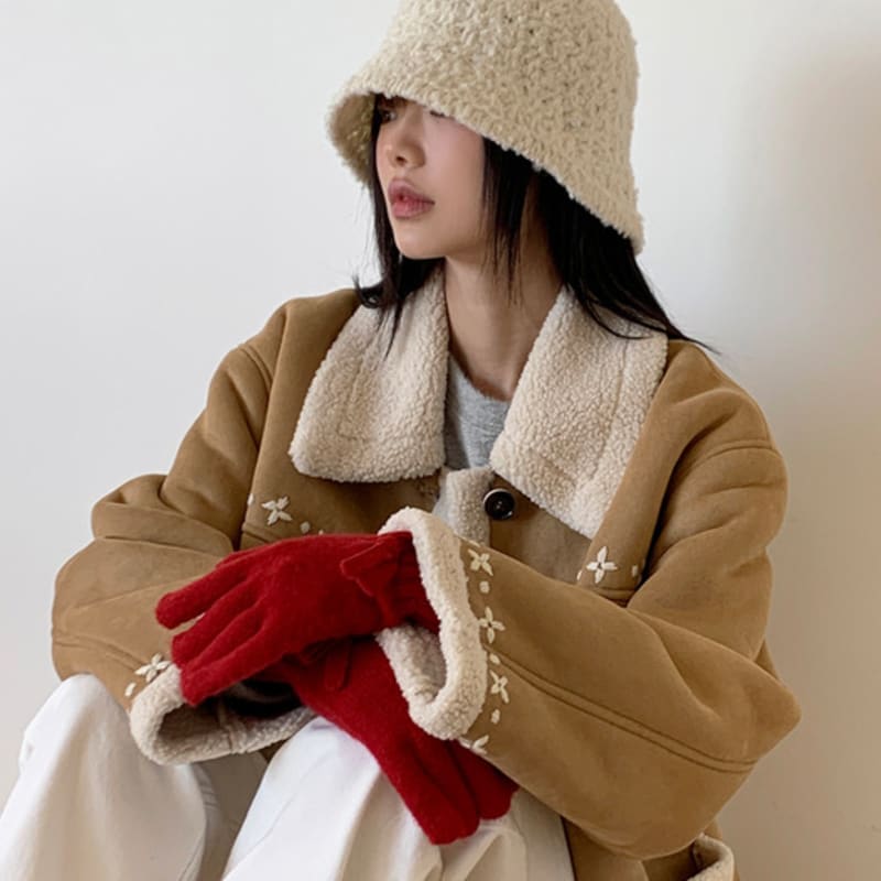 HIGH CHEEKS Wool Blend Knit Bucket Hat_HC249OHT002M