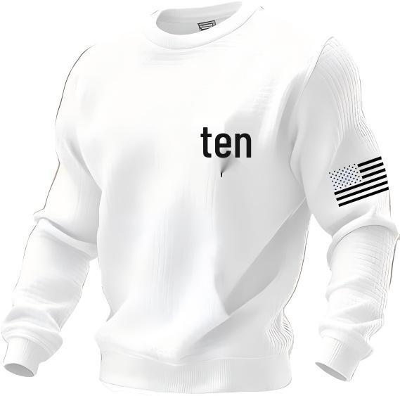 2025 Men's Plaid Embroidery Round Neck Digital Hoodie - New Loose European and American Style