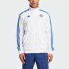 Adidas Real Madrid DNA Track Jacket with Striped Brand Logo and Front Zip Men Tops White IT3804