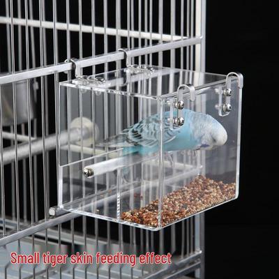 Acrylic No-Spill Parrot Feeder Box