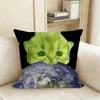 Cute Funny Rainbow Alien Cat Pillow Case Living Room Sofa Cushion Cover Suitable For Home Bedroom Room Decoration
