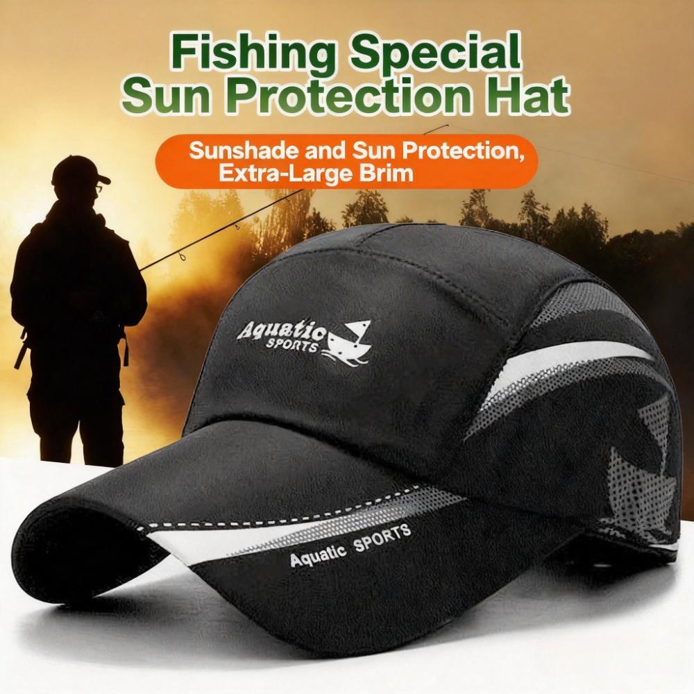 Outdoor Quick-drying and Breathable Fishing Hat Summer Peaked Cap for Men and Women Outdoor Sports Sun Protection Baseball Cap