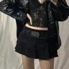 Goth Micro Skirts Low Rise Black Pocket Patchwork Skirt Aesthetic Outfit Vintage Harajuku Streetwear Style