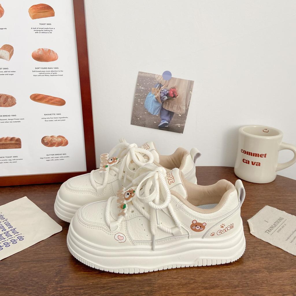 Pink platform sports board shoes women's spring 2025 new chic niche design breathable student versatile board shoes