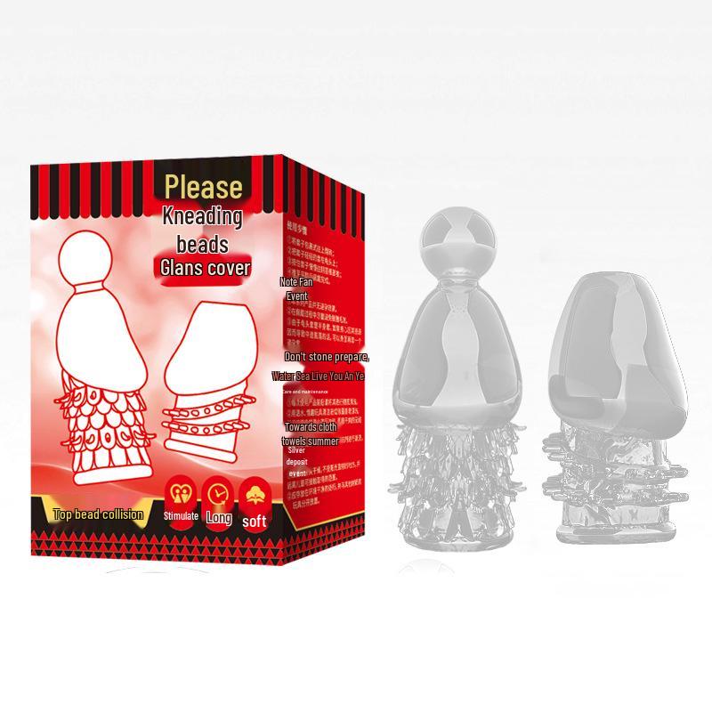 Pleasing Play Crystal Wolf Tooth Sleeve Glans Ring with Exploding Trendy Design