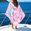 Dance Party With Peppa Microfiber Beach Towel, Lightweight And Quick-Dry, for Summer Travel, Beach Essential, Swimming Pool Outdoor
