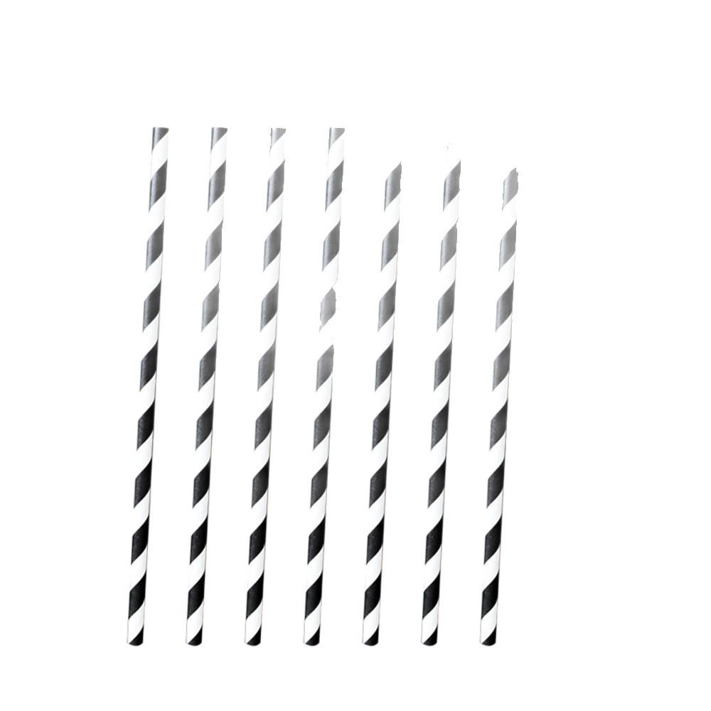 Striped Paper Straws: Disposable Party Decor